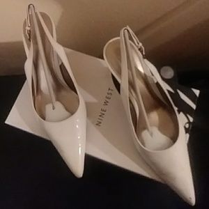 White Nine West pumps
